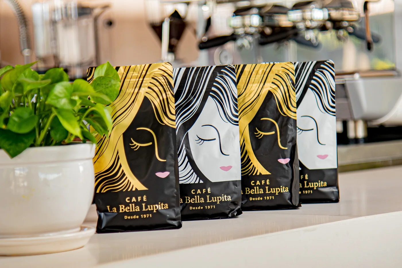 Caf&eacute; empacado La Bella Lupita en barra